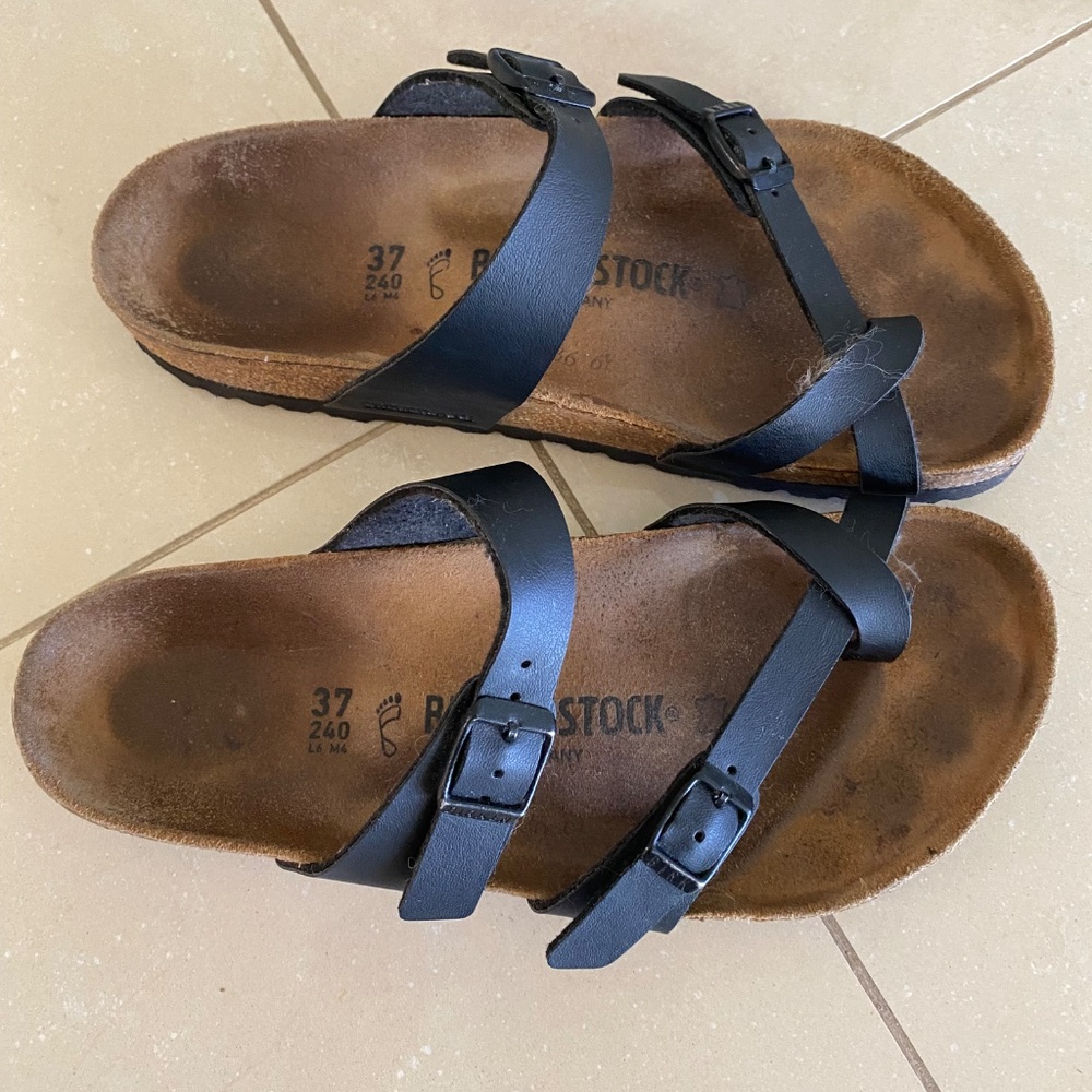 Birkenstock Mayari Birkibuc Toe Loop Buckle Sandals Regular Fit Sz 37 240 L6 M4 - Picture 8 of 14